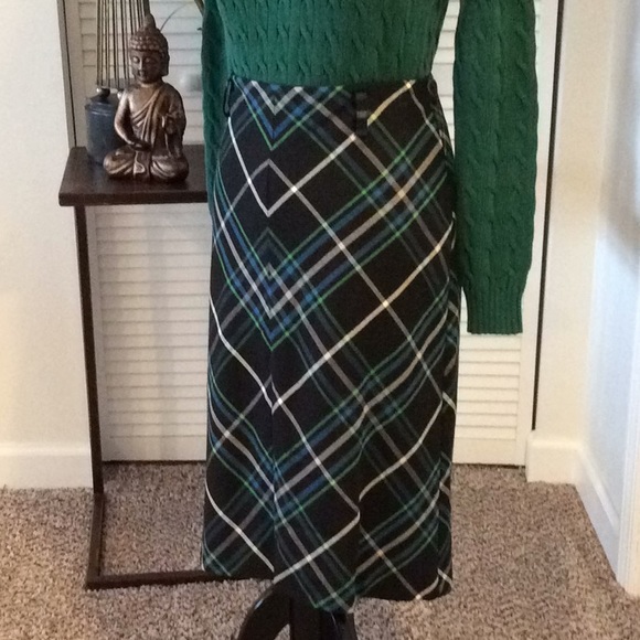 Nine & Company Petite by Nine West Plaid Skirt - Picture 1 of 7